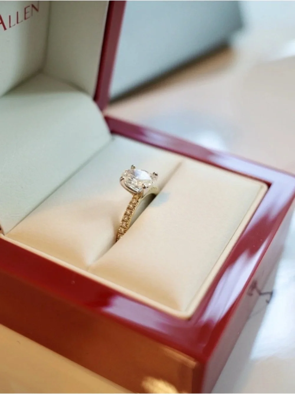 Elegant Rose Gold Solitaire Ring with Clear Center Stone